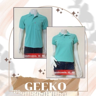 เสื้อโปโลกวาง Geeko แท้100% ชาย/หญิง ID48 สีเขียวฝรั่ง