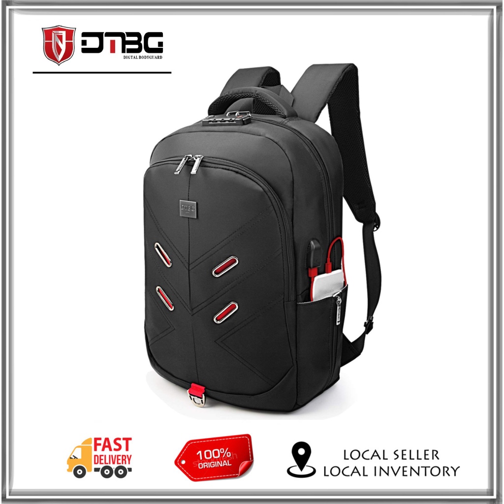 DTBG 17.3" Laptop Backpack School Bag With USB CABLE-Bagpack Laptop Bag with TSA Lock (D8228W)