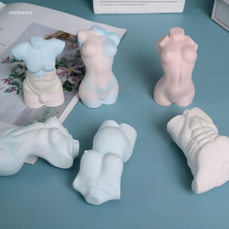 แม่พิมพ์ซิลิโคนเรซิ่นรูปร่างร่างกาย 3D สีแดงสําหรับทําเทียนร่างกาย