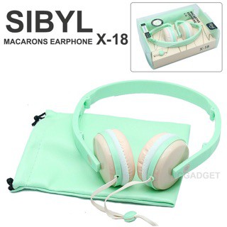 DT หูฟังมาการอง แบบครอบหู SIBYL MACARONS EARPHONE รุ่น X-18