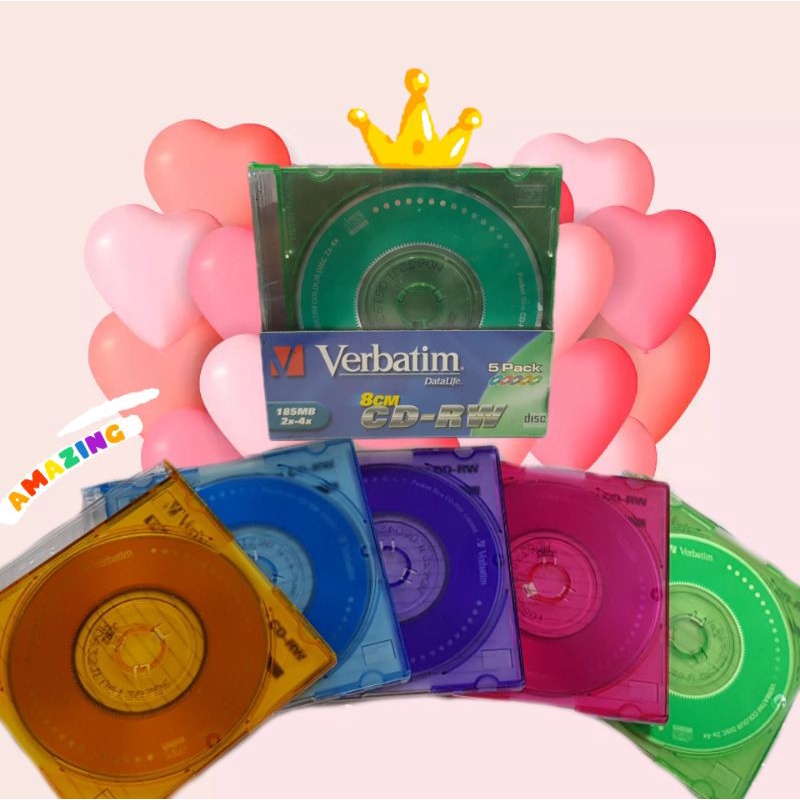 Verbatim CD-RW 8 cm / 185 MB (2x-4x) แพ็ค 5 แผ่น