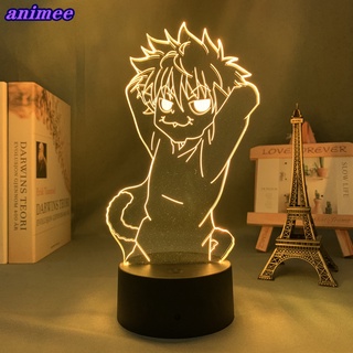 โคมไฟอะคริลิค Led รูปการ์ตูนอนิเมะ Hunter X Hunter Killua 3d ของขวัญวันเกิด สําหรับตกแต่งห้องนอน