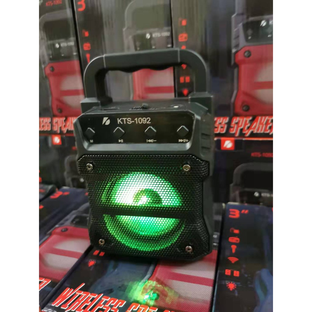 ลำโพงบลูทูธ เสียงดังรุ่น สามารถเสียบไมค์โคโฟนได้ และ ระบบ LED.ค่ะ KTS-1092