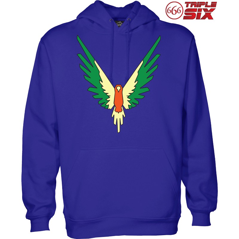 TRIPLESIX - เสื้อแจ็คเก็ตมีฮู้ด Logan Paul Merch Maverick - สีฟ้า