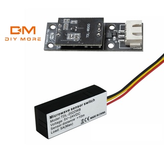 Diymore Dc 5V 12V 24V สวิทช์เซนเซอร์เรดาร์ 5A 360 ตรวจจับ 8-10M