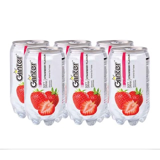 กลินเตอร์ เครื่องดื่มอัดลม กลิ่นสตรอว์เบอร์รี 350 มล. x 6 กระป๋อง Glinter Sparkling Drink Strawberry 350mlx6Cans