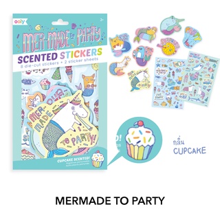 สติ๊กเกอร์ปลอดสารพิษ มีกลิ่นหอม Scented Stickers: ลาย Mer-made to Party กลิ่น Cupcake นำเข้าจากอเมริกา🇱🇷 พร้อมส่ง