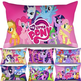 โปรโมชั่น ปลอกหมอน ลาย My Little Pony ทรงสี่เหลี่ยมผืนผ้า ขนาด 30x50 ซม. สีรุ้ง สําหรับตกแต่งห้องนอน