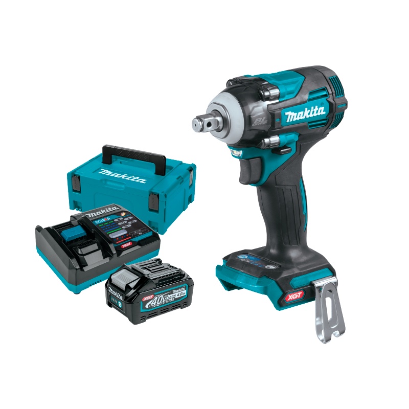 [คอมโบเซ็ต] MAKITA TW004GM101 : ขันบล็อกกระแทกไร้สาย 1/2" 350 N.m 40Vmax (Battery 4.0Ah)