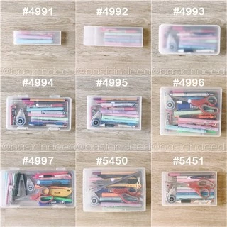 Keyway กล่องดินสอ พลาสติก ใส ขุ่น กล่องอเนกประสงค์ ใส่แมส ใส่หน้ากากอนามัย Basic Indeed ออกใบกำกับภาษีได้
