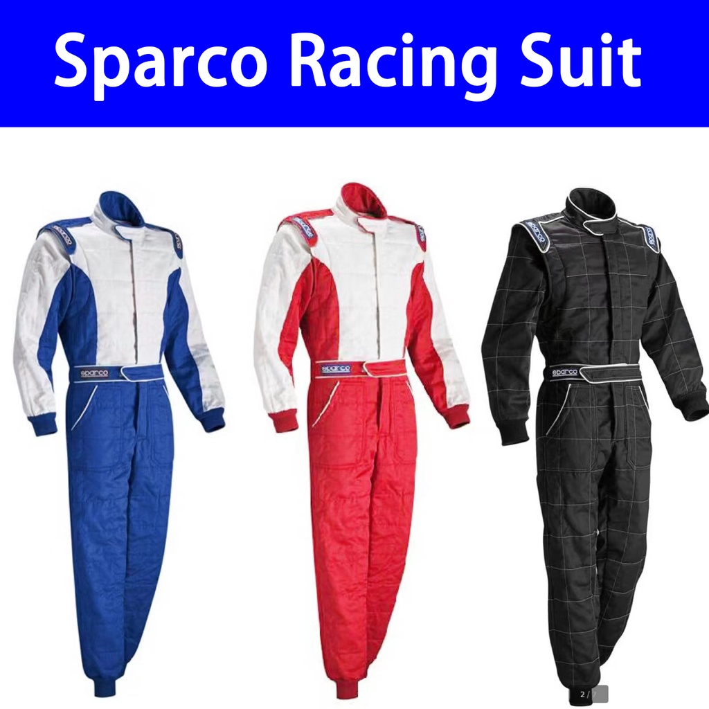 Sparco F1 ชุดแข่งรถยนต์ Go kart ชุดขี่มอเตอร์ไซค์ชิ้นเดียว Drift Riding Service Overalls