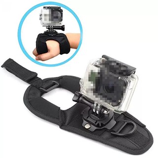 SKY สายรัดข้อมือติด Go Pro Action camera หมุนได้ 360 องศา Mount Hand Palm Belt Lanyard Holder with Screw for GoPro