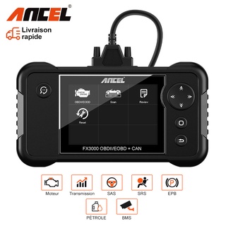 Ancel เครื่องสแกนเนอร์ FX3000 OBD2 ABS SRS พร้อมรีเซ็ตน้ํามัน EPB SAS สําหรับรถยนต์