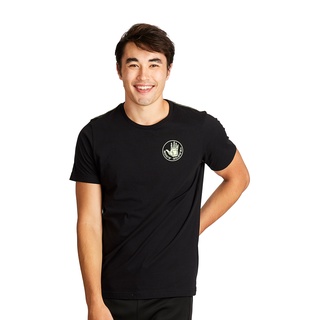 BODY GLOVE Sport Casual Cotton Men Crew Neck TEE เสื้อคอกลมผู้ชายพิมพ์โลโก้ สีดำ Black