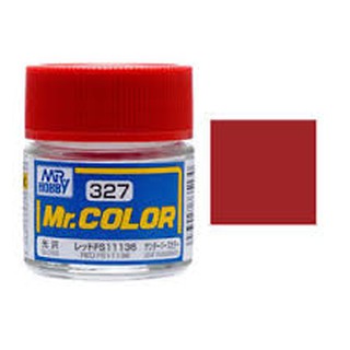 สีสูตรทินเนอร์ Mr.Hobby สีกันเซ่ C327 Red FS11136 Gloss 10ml