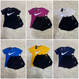 ์Nike ชุดเสื้อพร้อมกางเกง ออกกำลังกาย  สำหรับผู้หญิง ผ้าดีมาก ตัดเย็บอย่างดี ระบายอากาศได้ดี เข้าทรงสวย ราคานี้โครตคุ้ม