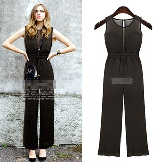 OUREMU (สินค้าพร้อมส่งค่ะ) ชุดแฟชั่น Jumpsuit กางเกงขายาว