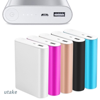 Utake 5V 1A Usb 4X 18650 ชุดพาวเวอร์แบงค์เคสแบตเตอรี่สํารอง Diy สําหรับสมาร์ทโฟน