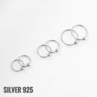 (silver 925) จิวห่วงเล็กมีบอล จิวหู จิวจมูก (รุ่นใหม่)