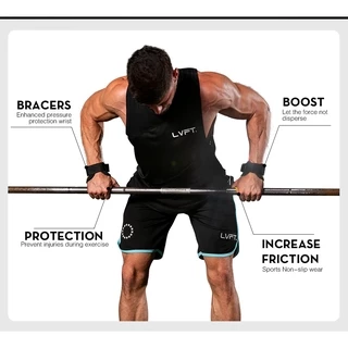 Cowhide Weight Lifting Grips ถุงมือยิมนาสติก Anti-Skid Gym ฟิตเนส Crossfit Trainining อุปกรณ์ 1 คู่