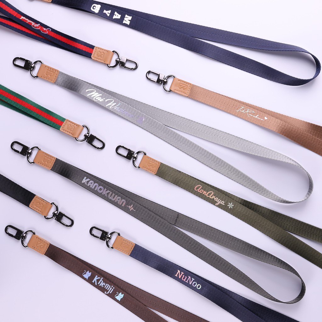 สายคล้องคอ ใส่ชื่อ/ข้อความฟรี สายบัตรพนักงาน - Personal Lanyard