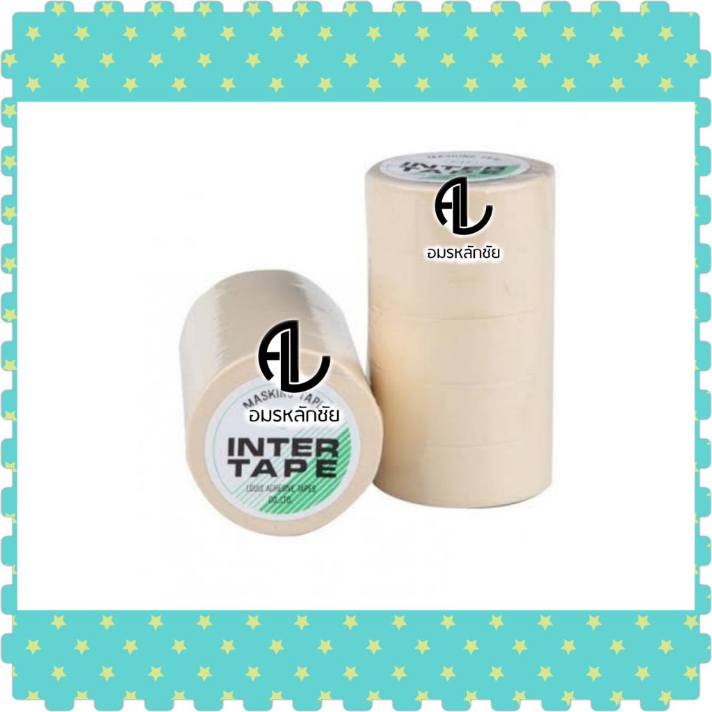 เทปกาวยี่ห้อ Inter Tape ขนาด 6หุน (3/4") (จำนวน 1แถวหรือ 5ม้วน)