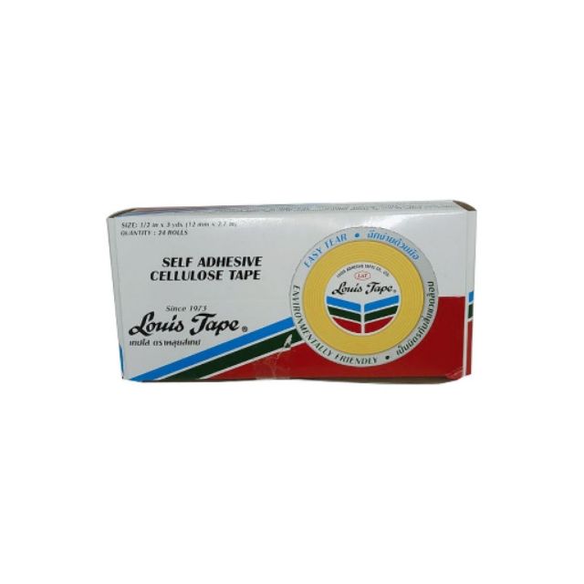 LOUIS TAPE เทปใสหลุยส์ แกนเล็ก 1/2นิ้ว 3หลา (1*24ม้วน)(สินค้าพร้อมส่ง)