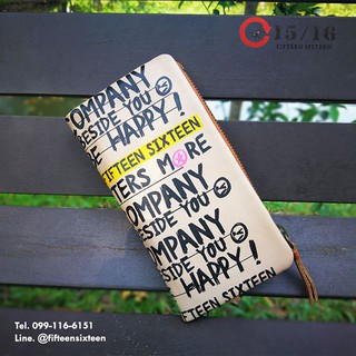 Fifteen Sixteen กระเป๋าสตางค์หนัง พร้อมส่ง รุ่น Happy Wallet : T1090