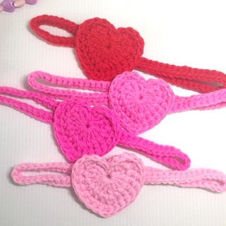 Valentine crochet headband