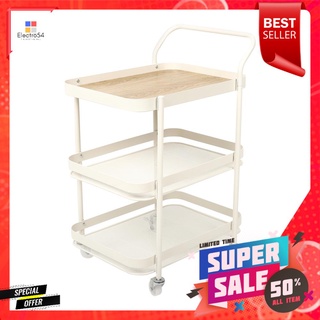 ชั้นวางของ 3 ชั้น มีล้อ STACKO BLISS 50x39x74 ซม. สีครีม3-TIER UTILITY CART STACKO BLISS 50X39X74CM CREAM