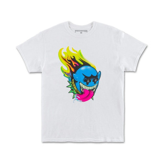 SLUM LTD - PINK DOLPHIN BEWARE OF GHOST TEE White