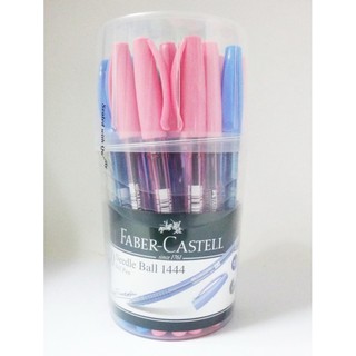 Taweemitr ปากกา Faber Castell Neddle Ball 1444 ขนาด 0.5 มม. สีน้ำเงิน ด้ามคละสี (แพ็ค 30 ด้าม)