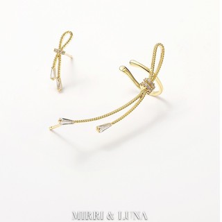 MIRRI &amp; LUNA - Gold Ribbon Earrings