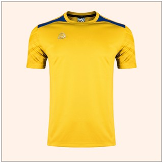 EGO SPORT EG5132 เสื้อฟุตบอลคอกลมตัดต่อบ่าแขนสั้น สีเหลืองจัน