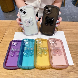 เคสโทรศัพท์มือถือนิ่ม ป้องกันเลนส์ ประดับโบว์ สําหรับ VIVO V27 V27e V25e V25 Pro Y16 Y35 Y35 Y22 Y22s Y75 5G V23e 5G