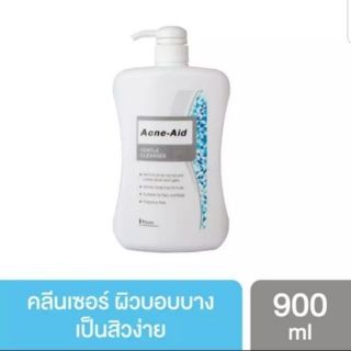 🌋EXP 06/2024🌋 Acne-Aid GENTLE CLEANSER 900ml. แอคเน่-เอด เจนเทิ่ล คลีนเซอร์ ฝาปั๊ม 900 มล. สูตรอ่อนโยน