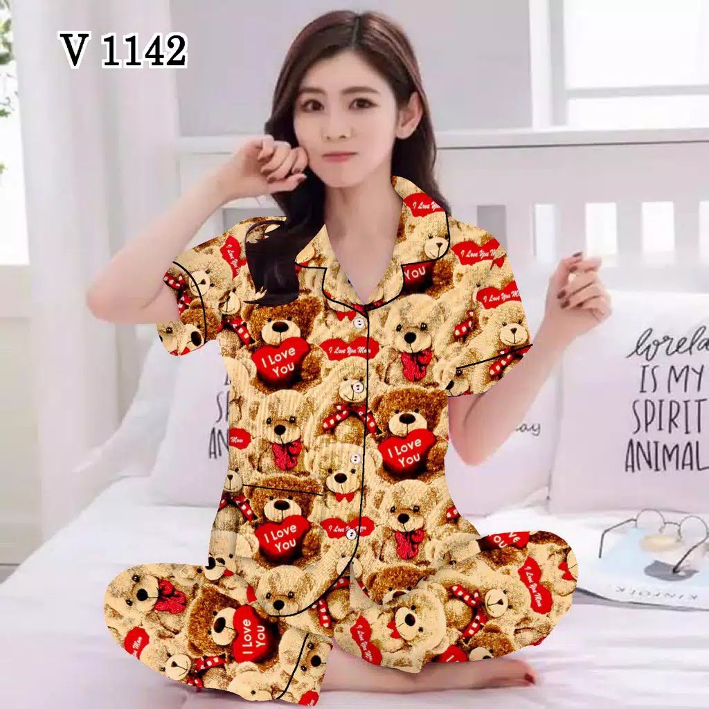 BJ-PYJAMA CP XXL - ชุดนอนแขนสั้นผู้หญิง
