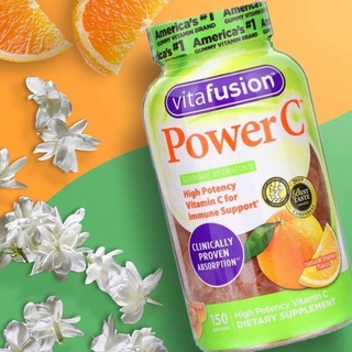 วิตามิน VitaFusion, Power C, High Potency Vitamin C, Natural Orange Flavor 150 เม็ด