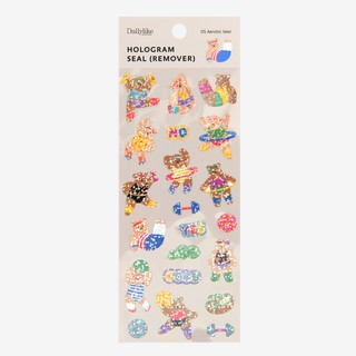 Hologram Remover Seal - 05 Aerobic bear สติ๊กเกอร์สะท้อนแสง