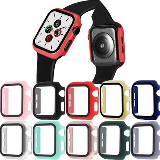 เคสฟิล์มแข็ง ปกป้องรอบด้าน สำหรับนาฬิกาข้อมือ Apple watch 5 4 3 2 1