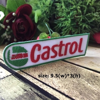 Castrol ตัวรีดติดเสื้อ อาร์มรีด อาร์มปัก ตกแต่งเสื้อผ้า หมวก กระเป๋า แจ๊คเก็ตยีนส์ Racing Embroidered Iron on Patch 2