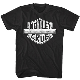 เสื้อยืดผ้าฝ้ายพิมพ์ลายแฟชั่น เสื้อยืด พิมพ์ลายโลโก้นักขี่จักรยานยนต์ Motley Crue สไตล์วินเทจ สําหรับผู้ชาย