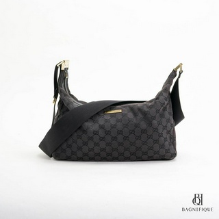 GUCCI HANDBAG 36 BLACK GG MONOGRAM GHW