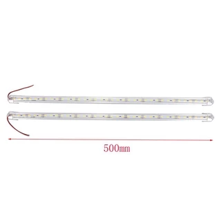 แถบไฟ LED อลูมิเนียม สีขาว กันน้ำ 12V ขนาด 50 เซนติเมตร 2 ชิ้น