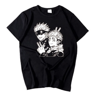 เสื้อยืด ผ้าฝ้าย 100% พิมพ์ลายอนิเมะ Jujutsu Kaisen Yuji Itadori แฟชั่นคู่รัก สําหรับผู้ชาย และผู้หญิงSize S-5XL