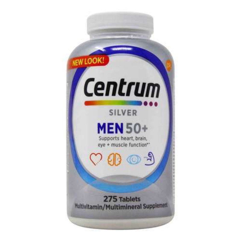 Centrum Silver For Men 50+ 275 Tablets วิตามินรวมผู้ชาย