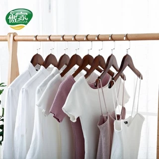 ราคา10ชิ้น ไม้แขวนเสื้อ เกรดA ยาว38ซม.สีน้ำตาล ขายรอบละ10ตัว 2สี