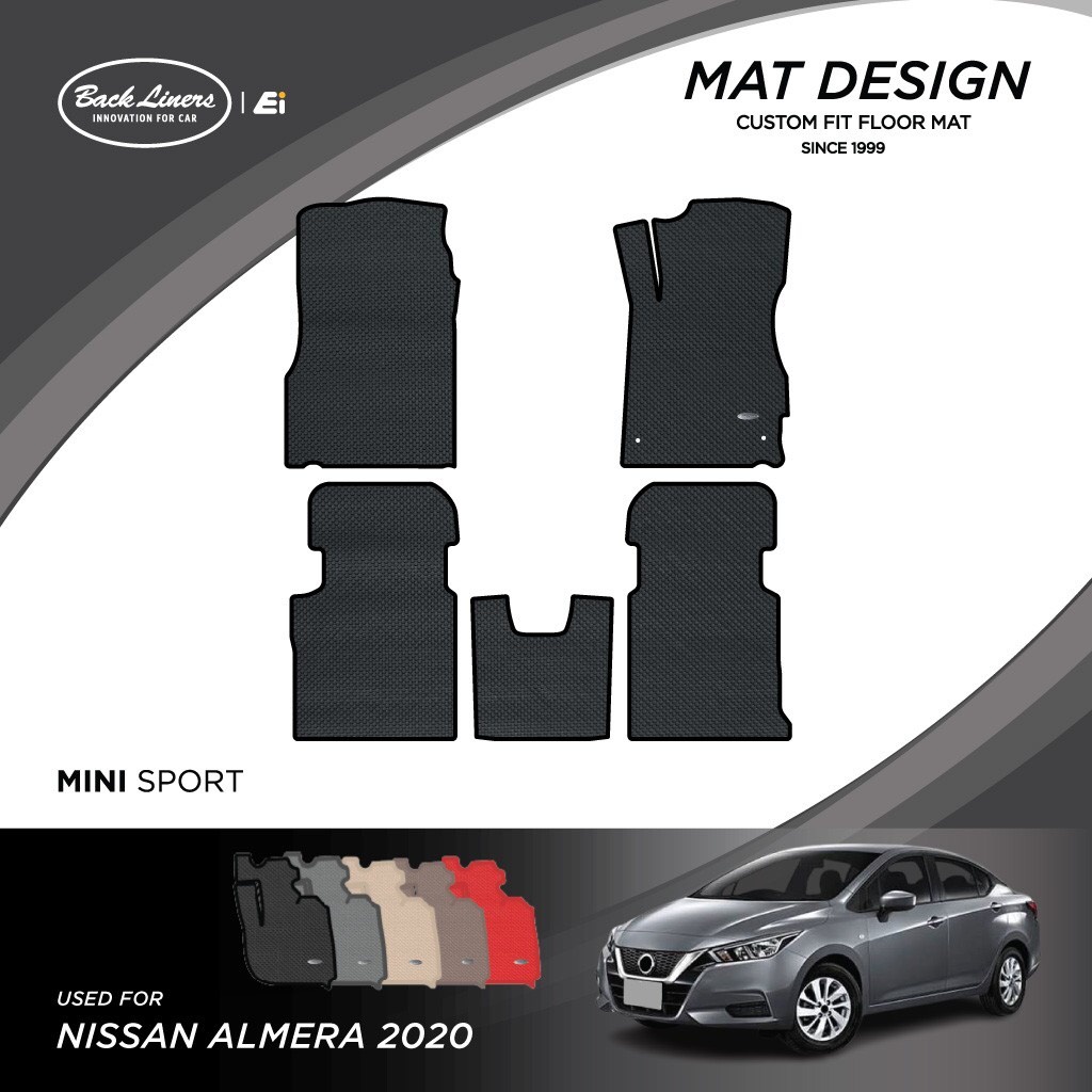 พรมปูพื้นรถยนต์เข้ารูปสำหรับ Nissan Almera (ปี2020-2025)