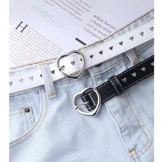 พร้อมส่ง!! เข็มขัดสไตล์เรียบง่าย สไตล์เกาหลีรูปหัวใจ เหมาะสำ…