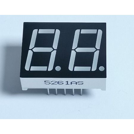 7 segment 2 หลัก 0.56 นิ้ว สีแดง จอ LED CC 18pin